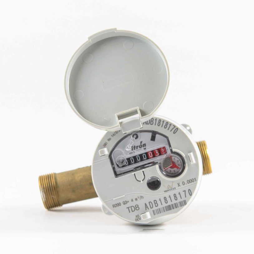 Complete meter assembly: Single isolation valve for PE25 Connections